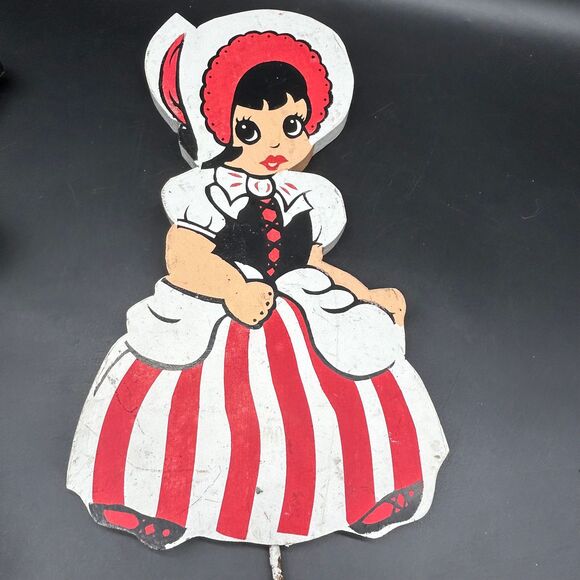 Vintage Little Bo Peep and Lamb Yard Ornament Hand Painted Lawn Art (Fjml) - Picture 3 of 5